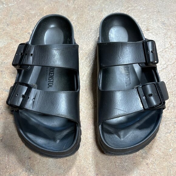 Birkenstock Arizona Essentials EVA Metallic Anthracite Sandals Slides Size 37 - Picture 3 of 13